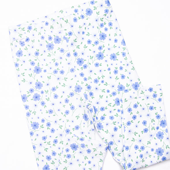 Pale Blooms Legging Set, Blue