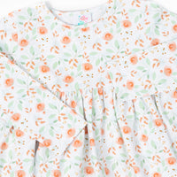 Peachy Peony Dress, Orange
