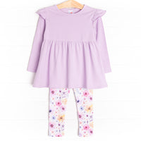 All Around Floral Legging Set, Purple