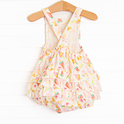 Frozen Treats Muslin Sunsuit, Pink