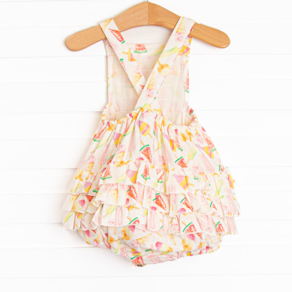 Frozen Treats Muslin Sunsuit, Pink