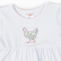 Early Bird Applique Ruffle Pant Set, Pink