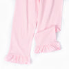 Early Bird Applique Ruffle Pant Set, Pink
