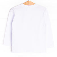 Ernie the Elephant Applique Top, White