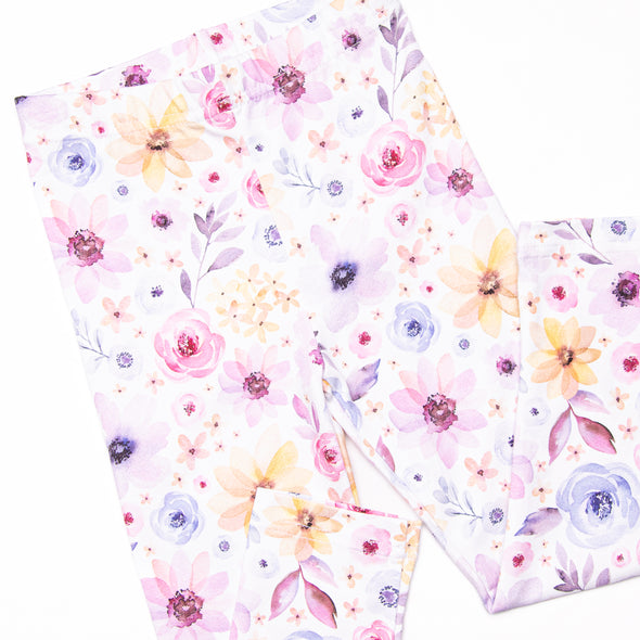 All Around Floral Legging Set, Purple