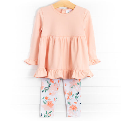 Pretty In Pink Flowers Legging Set, Pink