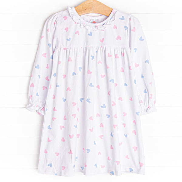 Handful of Hearts Dress, White