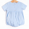 Prehistoric Playtime Smocked Bubble, Blue