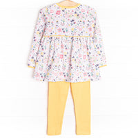 Sunny Blooms Legging Set, Yellow