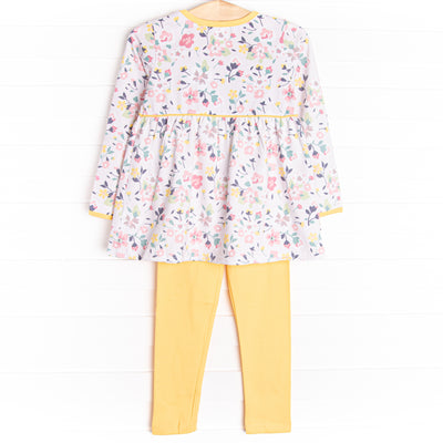 Sunny Blooms Legging Set, Yellow
