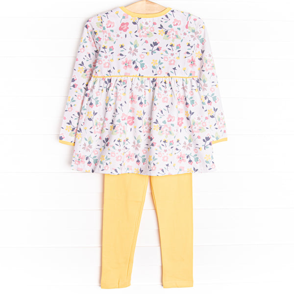 Sunny Blooms Legging Set, Yellow