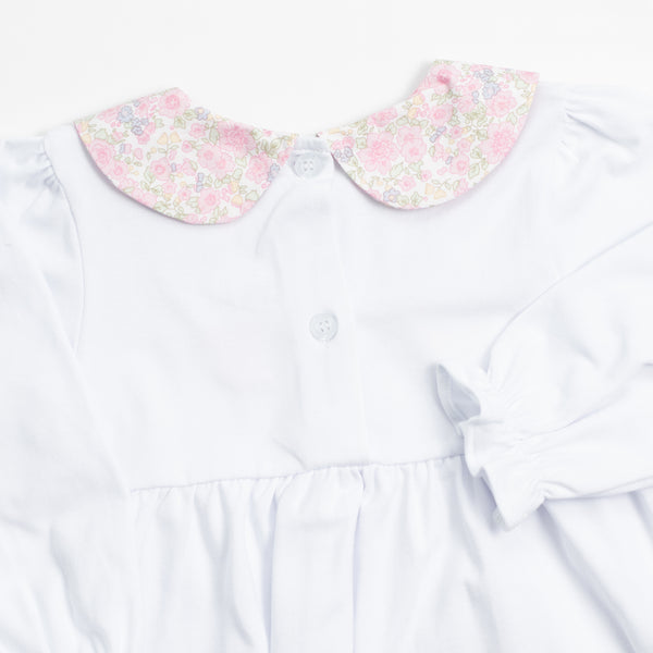 Tiffany Teacup Applique Ruffle Pant Set, Pink