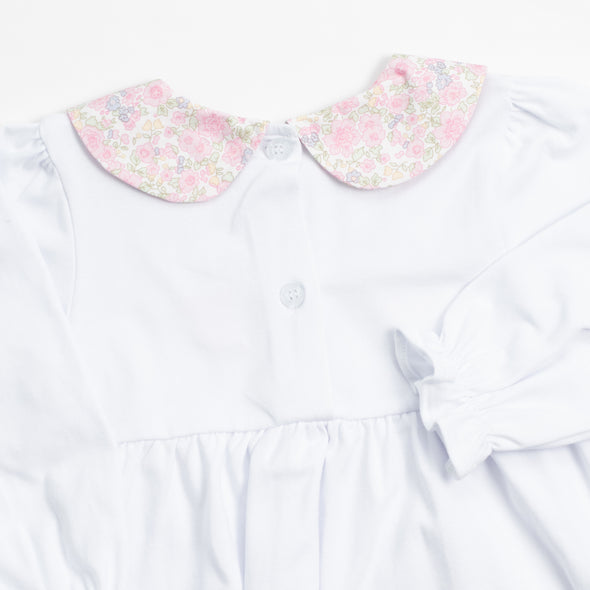 Tiffany Teacup Applique Ruffle Pant Set, Pink