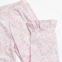 Tiffany Teacup Applique Ruffle Pant Set, Pink