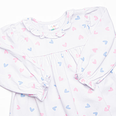 Handful of Hearts Dress, White