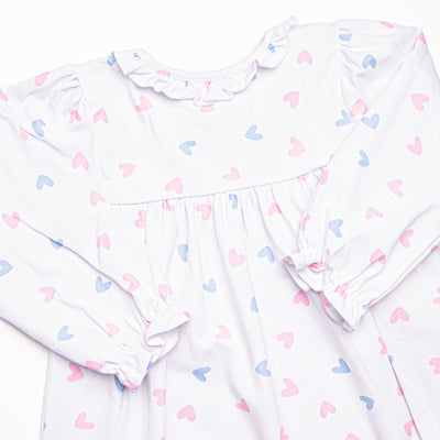 Handful of Hearts Dress, White