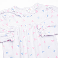 Handful of Hearts Ruffle Romper, White