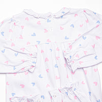 Handful of Hearts Ruffle Romper, White