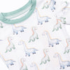Dozing Dino Bamboo Pajama Short Set, Green