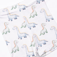 Dozing Dino Bamboo Pajama Short Set, Green