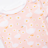 Swan Lake Snuggles Bamboo Pajama Short Set, Peach