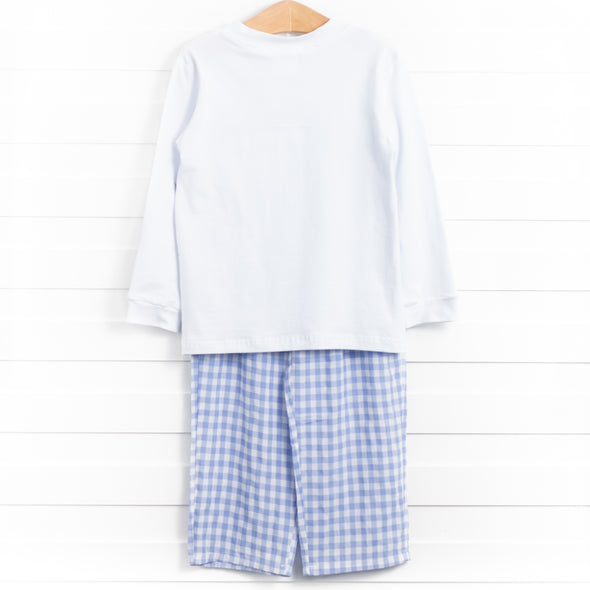 Benji Pant Set, Blue Check