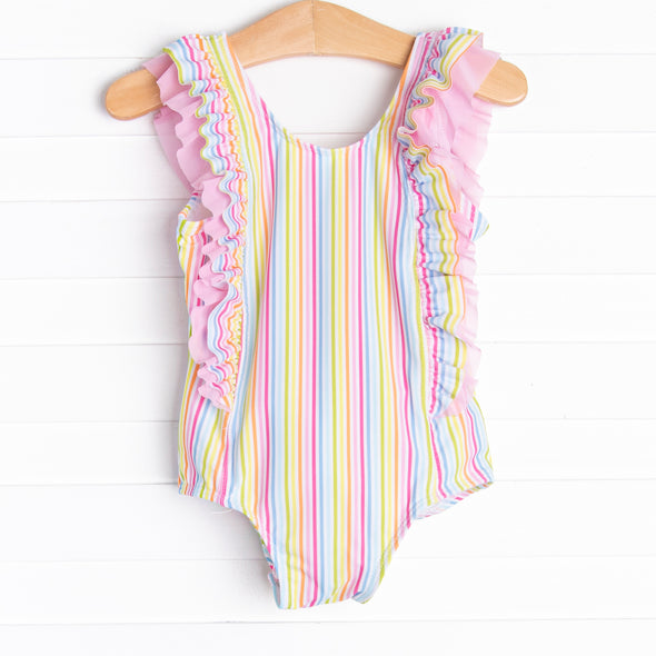 Sorbet Striped One Piece, Pink