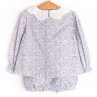 Poppy Fields Bloomer Set, Blue