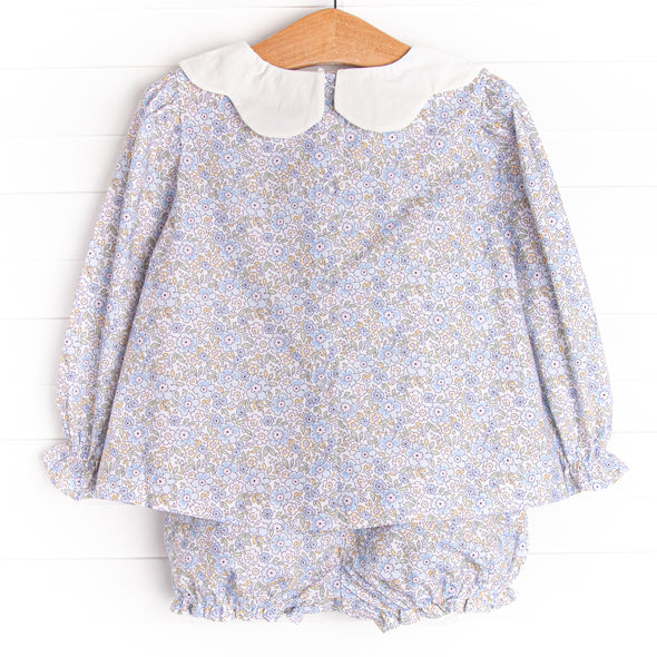 Poppy Fields Bloomer Set, Blue