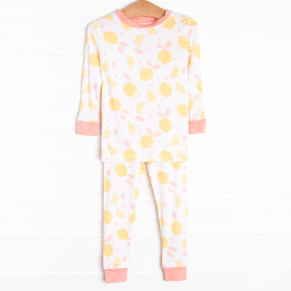 Sweet Tart Slices Bamboo Pajama Set, Pink