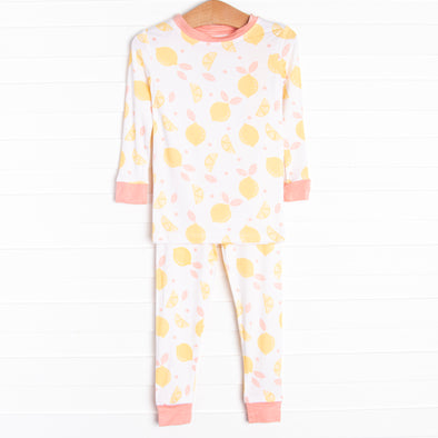 Sweet Tart Slices Bamboo Pajama Set, Pink