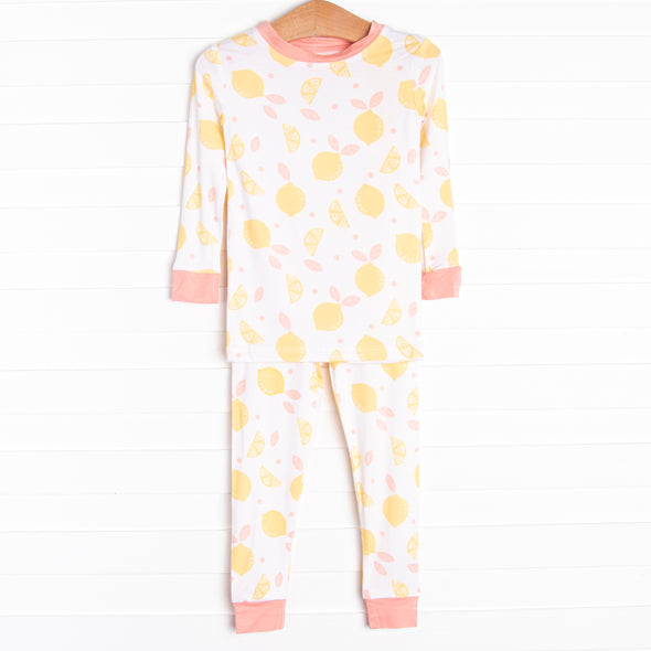 Sweet Tart Slices Bamboo Pajama Set, Pink