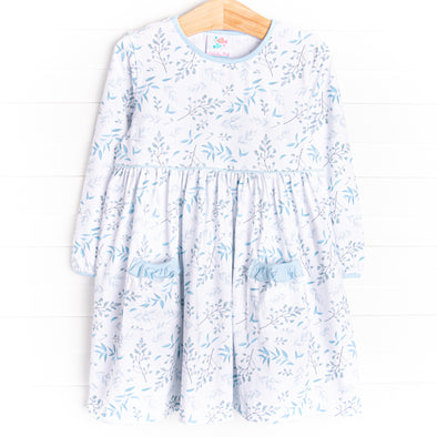 Breezy Botanical Dress, Blue