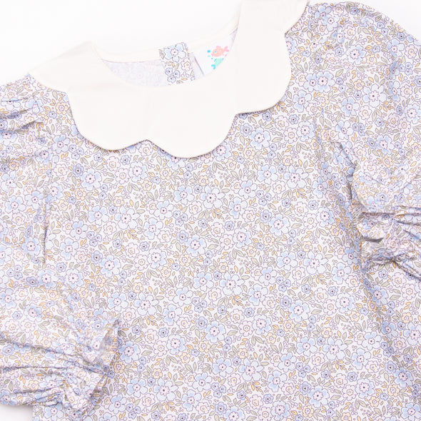 Poppy Fields Bloomer Set, Blue