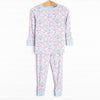 Pink Magnolia Bamboo Pajama Set, Blue