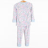 Pink Magnolia Bamboo Pajama Set, Blue