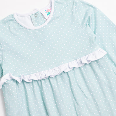 Dear Mint Dots Romper, Green