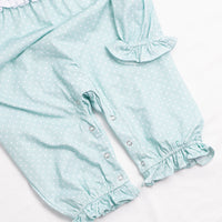 Dear Mint Dots Romper, Green