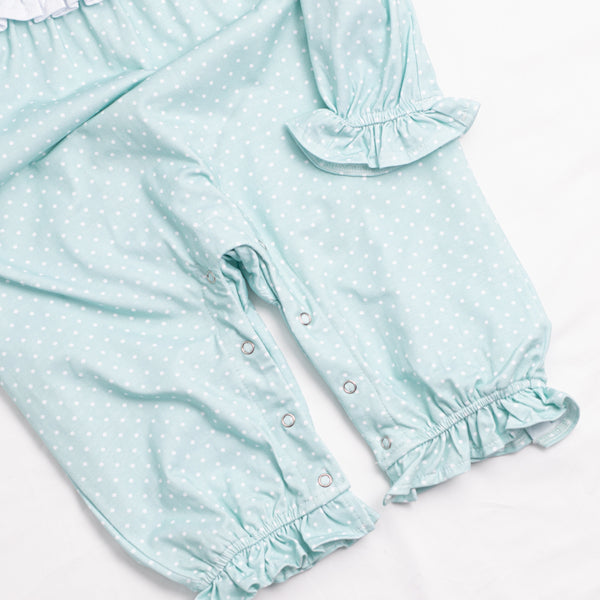 Dear Mint Dots Romper, Green