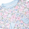 Pink Magnolia Bamboo Pajama Set, Blue
