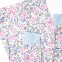 Pink Magnolia Bamboo Pajama Set, Blue