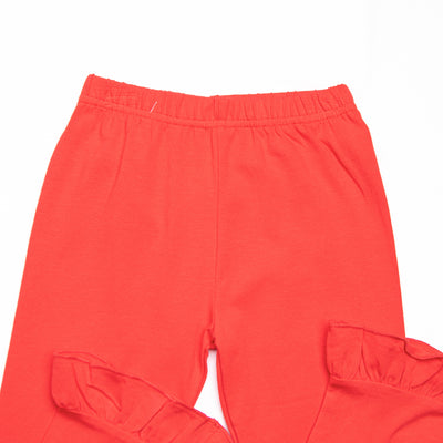 Cupid's Calling Ruffle Legging Set, Red