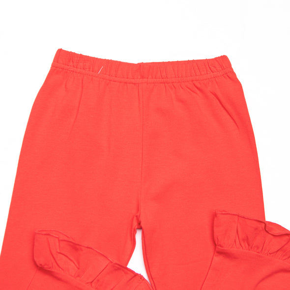 Cupid's Calling Ruffle Legging Set, Red