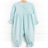 Dear Mint Dots Romper, Green