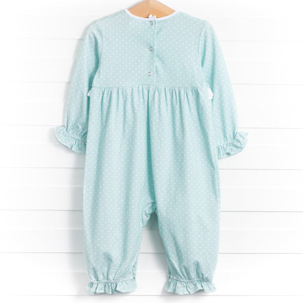 Dear Mint Dots Romper, Green