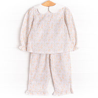 Bellflower Beauty Ruffle Pant Set, Pink