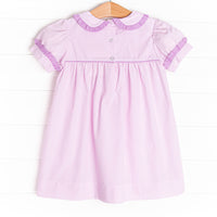 Bow Applique Dress, Purple