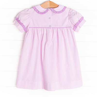 Bow Applique Dress, Purple