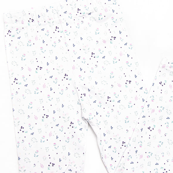 Berry Blossoms Legging Set, Purple