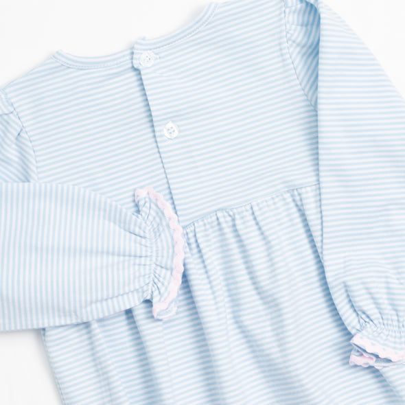Dazzling Dancer Applique Bubble, Blue Stripe